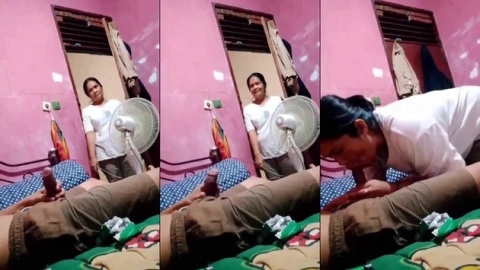 Đang quay tay thì mẹ bất ngờ vào phòng thanh niên còn bắt mẹ bú cu thỏa mãn giúp